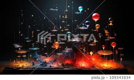 多元宇宙をテーマにした抽象的背景