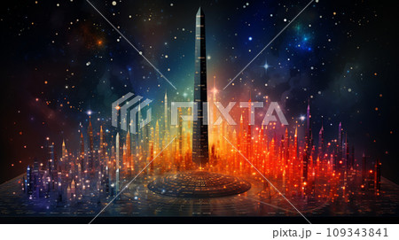 多元宇宙をテーマにした抽象的背景