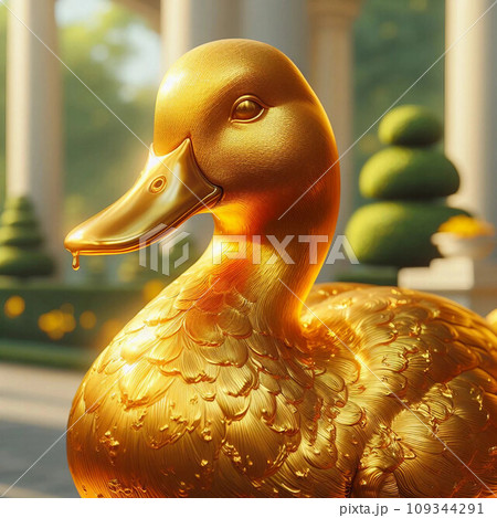 金のアヒル - 真鍮素材の特別なアート 金のアヒル - 真鍮素材の特別なアート