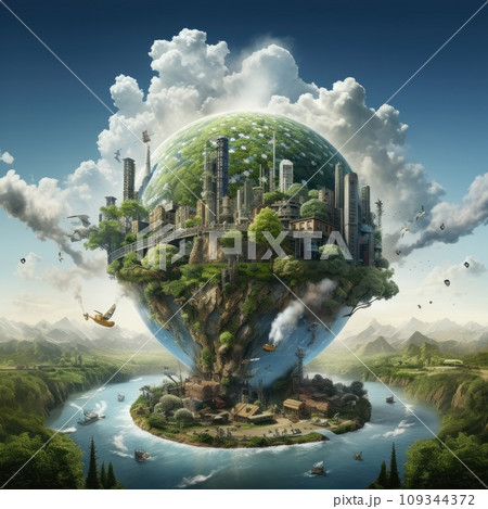 Save planet concept, Invest in our planet, Ecology concept, World environment day background 109344372