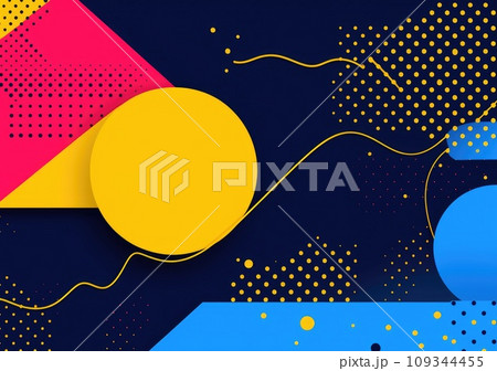 comic abstract pop art background with thunder. Comic pattern with starburst and halftone. 109344455