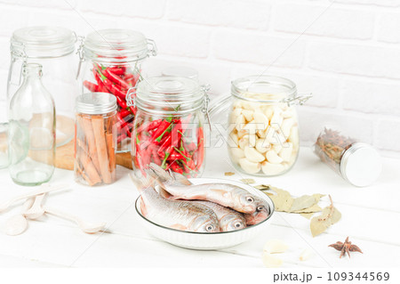ingredients for cooking fish ingredients for cooking fish 109344569