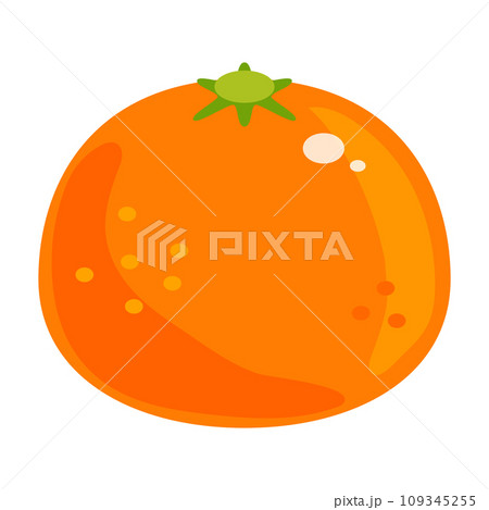 シンプルなみかんのベクターイラスト。 109345255