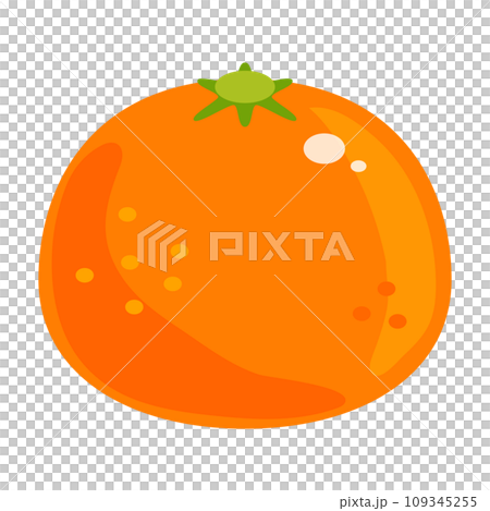 シンプルなみかんのベクターイラスト。 109345255