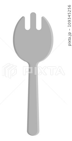 先割れスプーンのベクターイラスト。 109345256