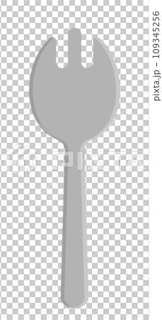 Vector illustration of a spoon with a split end. 109345256