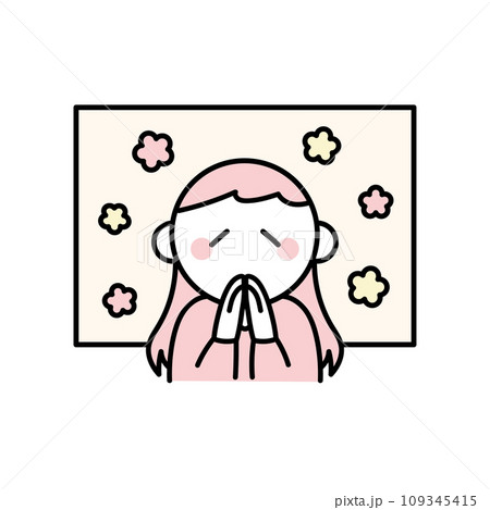 癒されている女性 109345415