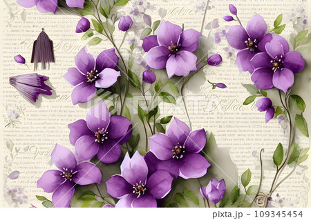 a background vintage purple broom clip art neutral soft watercolor elegant flora collage a background vintage purple broom clip art neutral soft watercolor elegant flora collage 109345454