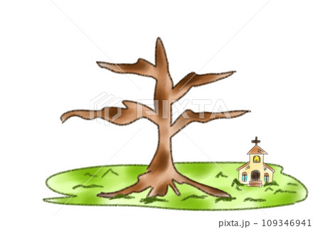 大木と教会 大木と教会 109346941