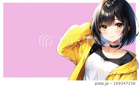 アニメ・漫画風の女性・女の子のイラスト素材 109347256