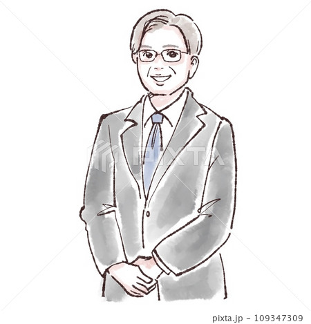 男性, 男の子, 人物, イケメン, 夫, ファッション, tシャツ, スタイル, 手描き, 水彩画 109347309