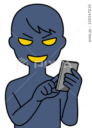 スマホを操作する悪人 スマホを操作する悪人 109347816