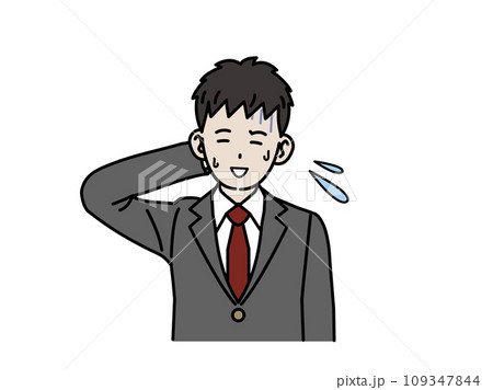 焦って動揺し困った表情をする中高生の男の子 109347844