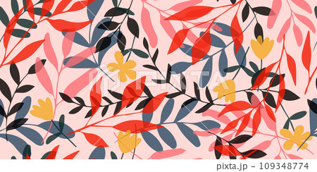 Exotic haExotic hand drawn flownd drawn flowers, seamless patterns with floral for fabric, textiles, clothing, wrapping paper, cover, banner, interior decor, abstract backgrounds. vector illustration. Exotic haExotic hand drawn flownd drawn flowers, seamless patterns with floral for fabric, textiles, clothing, wrapping paper, cover, banner, interior decor, abstract backgrounds. vector illustration. 109348774