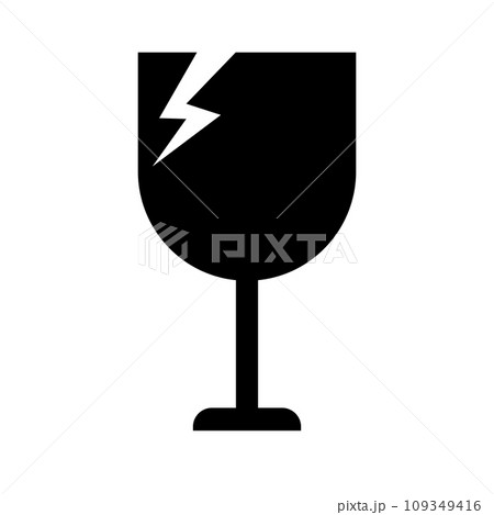 割れやすい物のアイコン 109349416