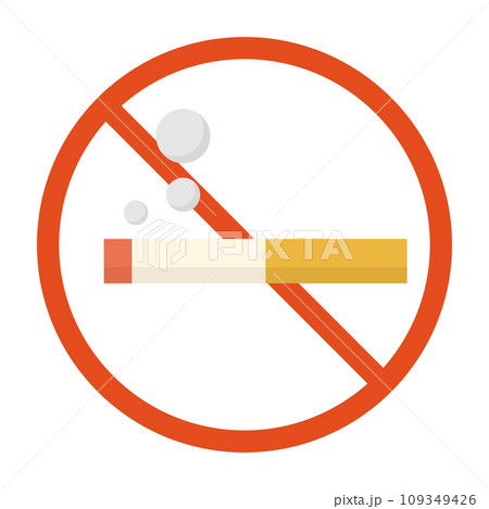 喫煙禁止のアイコン・タバコを吸わないでください 109349426
