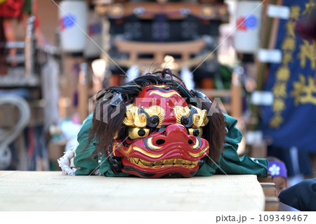 播州姫路の秋祭り 英賀神社の獅子舞 播州姫路の秋祭り 英賀神社の獅子舞 109349467