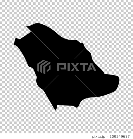 沙烏地阿拉伯地圖輪廓圖示。向量。 沙烏地阿拉伯地圖輪廓圖示。向量。 109349657