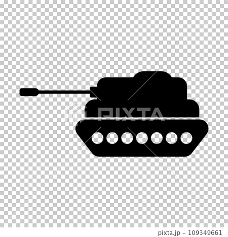 War tank silhouette icon. vector. War tank silhouette icon. vector. 109349661