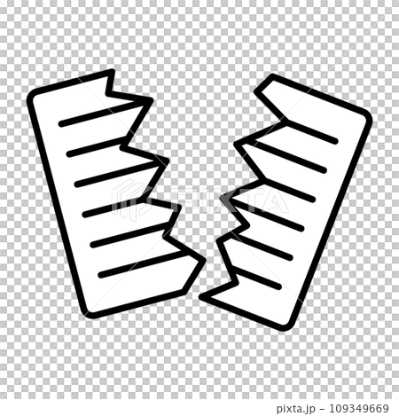 Torn document icon. Torn file. vector. 109349669