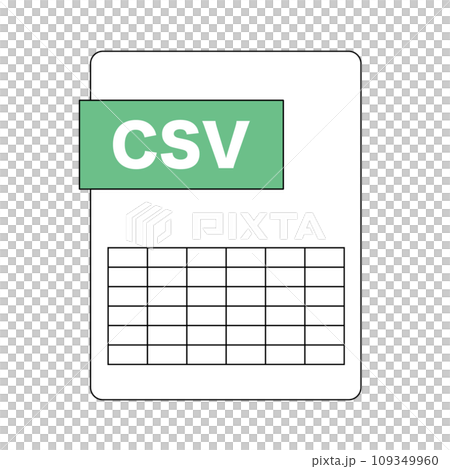 CSV file icon. CSV extension file. vector. 109349960