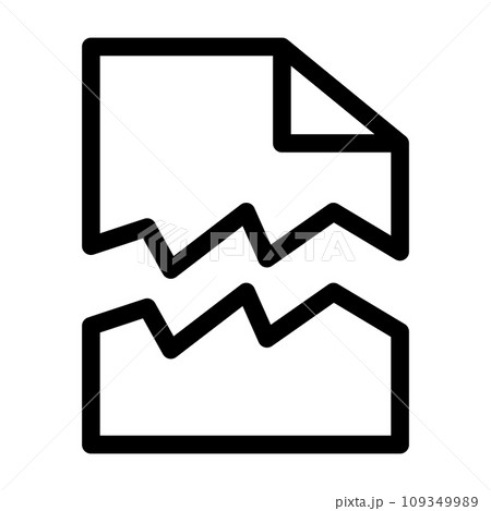 破損したファイルのアイコン。破損したデータ。ベクター。 破損したファイルのアイコン。破損したデータ。ベクター。 109349989