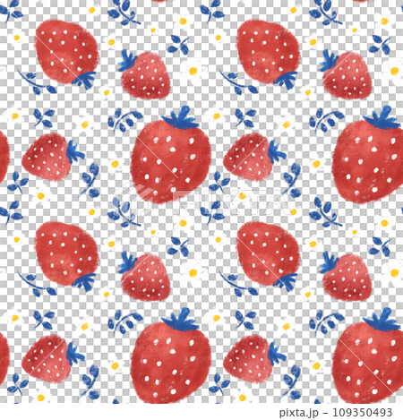 いちご シームレスパターン 背景 透過 いちご シームレスパターン 背景 透過 109350493