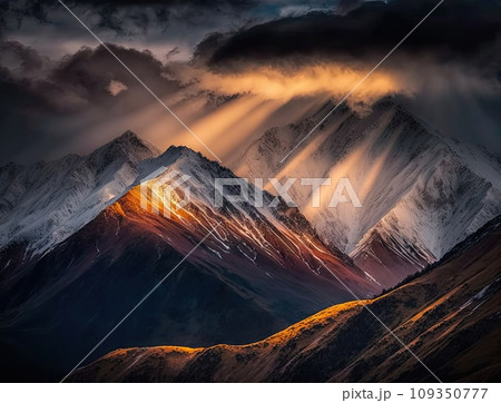 Scenery panoramic landscape of the Swiss Southern Alps majestic peaks Scenery panoramic landscape of the Swiss Southern Alps majestic peaks 109350777