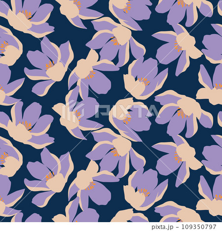 Exotic hand drawn flowers, seamless patterns with floral for fabric, textiles, clothing, wrapping paper, cover, banner, home decor, abstract backgrounds. Exotic hand drawn flowers, seamless patterns with floral for fabric, textiles, clothing, wrapping paper, cover, banner, home decor, abstract backgrounds. 109350797