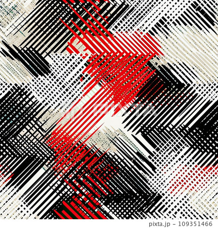 Abstract hatchings crosshatch design woven texture with chaotic dashes, chevron and zig-zag lines, plaid hatchings concept. Abstract hatchings crosshatch design woven texture with chaotic dashes, chevron and zig-zag lines, plaid hatchings concept. 109351466