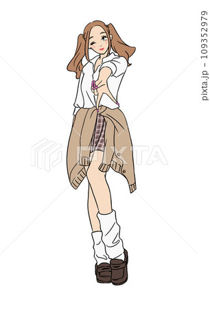 制服を着たギャルの女子高生 制服を着たギャルの女子高生 109352979