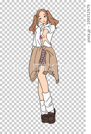 制服を着たギャルの女子高生 制服を着たギャルの女子高生 109352979