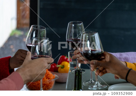 Intimate Gathering, Toasting with Red Wine 109352980