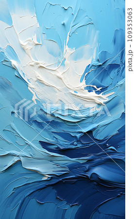 Abstract background, A brightened denim blue infused with an easy vitality, acrylic paint, AI generated 109353063