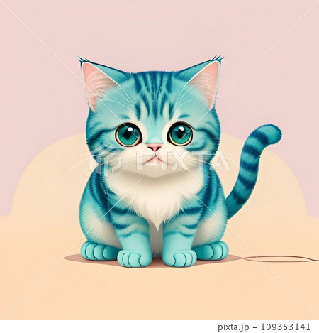 様子を伺う仔猫 109353141