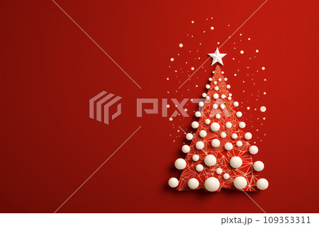 white christmas tree with snow white christmas tree with snow 109353311