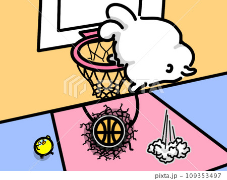 ウサギのバスケットボール 109353497