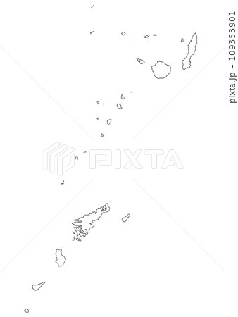 白地図 薩南諸島 白地図 薩南諸島 109353901