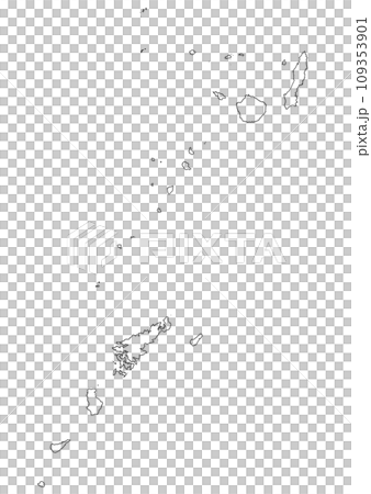白地図 薩南諸島 白地図 薩南諸島 109353901