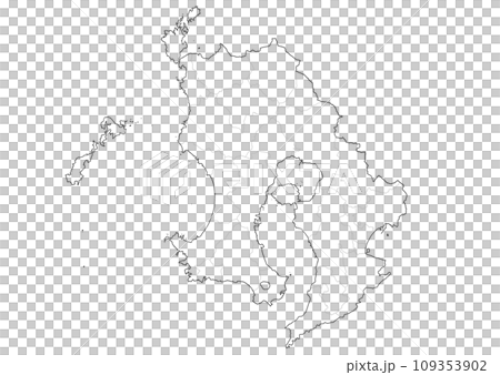 白地図 鹿児島県 白地図 鹿児島県 109353902