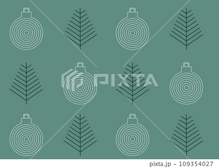 Merry Christmas, Christmas seamless pattern. Beautiful New Year decoration with Christmas characters. Panoramic banner. Vector illustration. 109354027