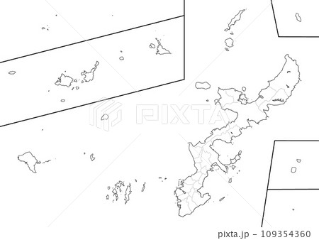 白地図　沖縄・先島諸島 109354360