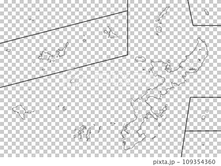 白地図　沖縄・先島諸島 109354360