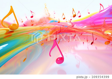 カラフルな音符-1 109354399