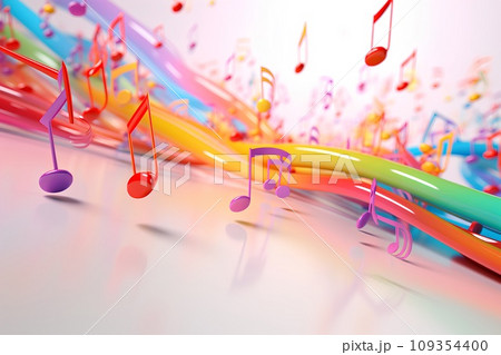 カラフルな音符-1 109354400