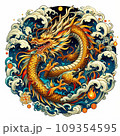 金の水龍（AI画像） 109354595