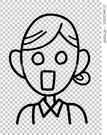 白目をむくオフィスレディ 白目をむくオフィスレディ 109354612