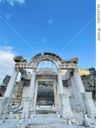 Elements of ancient architecture and ruins of Ephesus, Izmir.  109354736