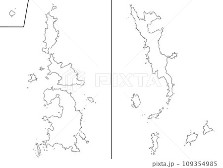 白地図　父島・母島列島 109354985