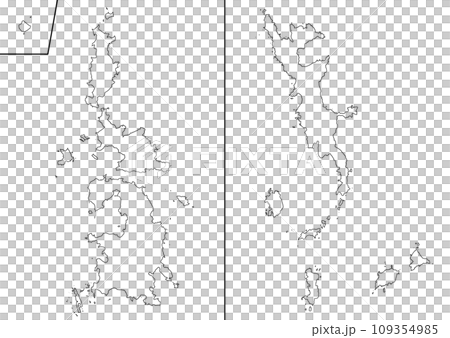 白地図　父島・母島列島 109354985